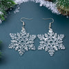 Wholesale Fashion Simple Silver Snowflake Shape Sequined Acrylic Earrings Unisex