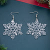 Wholesale Fashion Simple Silver Snowflake Shape Sequined Acrylic Earrings Unisex