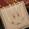 Wholesale Fashion Simple Stainless Steel Flat Snake Chain Clavicle Chain Necklace Set With Electroplating Treatment For Women