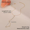 Wholesale Fashion Simple Tassel Long Zircon Pendant Yshaped Necklace For Women Stainless Steel Geometric Electroplated Jewelry