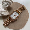 Wholesale Fashion Simple Temperament Rectangular Stainless Steel Band Quartz Watch For Female
