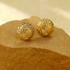 Wholesale Fashion Simple Temperament Round Stainless Steel Earrings With Electroplating Process