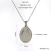 Wholesale Fashion Simple Titanium Steel Geometric Oval Pendant Necklace Jewelry With Electroplating