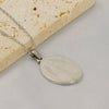 Wholesale Fashion Simple Titanium Steel Geometric Oval Pendant Necklace Jewelry With Electroplating
