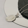 Wholesale Fashion Simple Titanium Steel Geometric Oval Pendant Necklace Jewelry With Electroplating