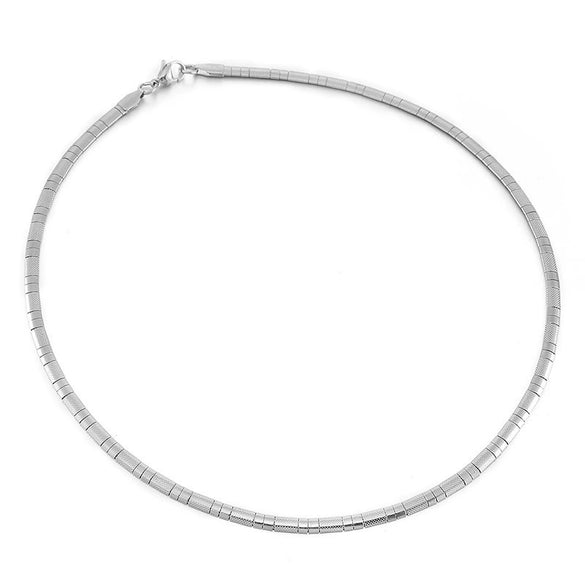 Wholesale Fashion Simple Titanium Steel Square Ring Rhinestone Necklace With Geometric Styling For Women