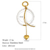 Wholesale Fashion Simple Versatile Stainless Steel Electroplated Heart Drop Bell Pendant Bag Charm Keychain