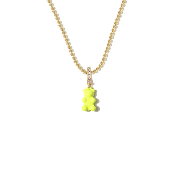 Wholesale Fashion Single Layer Bear Pendant Necklace Made Of Copper With Electroplating Treatment For Women