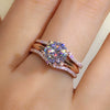 Wholesale Fashion Six Claw Cubic Zirconia Ring For Women Copper Geometric Light Luxury Style