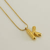 Wholesale Fashion Stainless Steel And Titanium Steel Letter Snake Bone Chain Necklace With Polishing Treatment