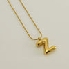 Wholesale Fashion Stainless Steel And Titanium Steel Letter Snake Bone Chain Necklace With Polishing Treatment