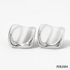Wholesale Fashion Stainless Steel Earrings With Irregular Square Round Concaveconvex Geometric Design And Electroplating Finish