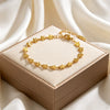 Wholesale Fashion Stainless Steel Electroplated Geometric Flower Hollowout Bracelet For Women