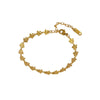 Wholesale Fashion Stainless Steel Electroplated Geometric Flower Hollowout Bracelet For Women
