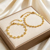 Wholesale Fashion Stainless Steel Electroplated Geometric Flower Hollowout Bracelet For Women