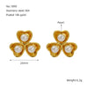 Wholesale Fashion 316L Stainless Steel Flower Earrings With Electroplating For Women