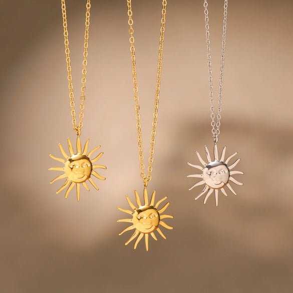 Wholesale Fashion 316L Stainless Steel Geometric Clavicle Chain Necklace With Electroplating
