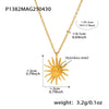 Wholesale Fashion 316L Stainless Steel Geometric Clavicle Chain Necklace With Electroplating