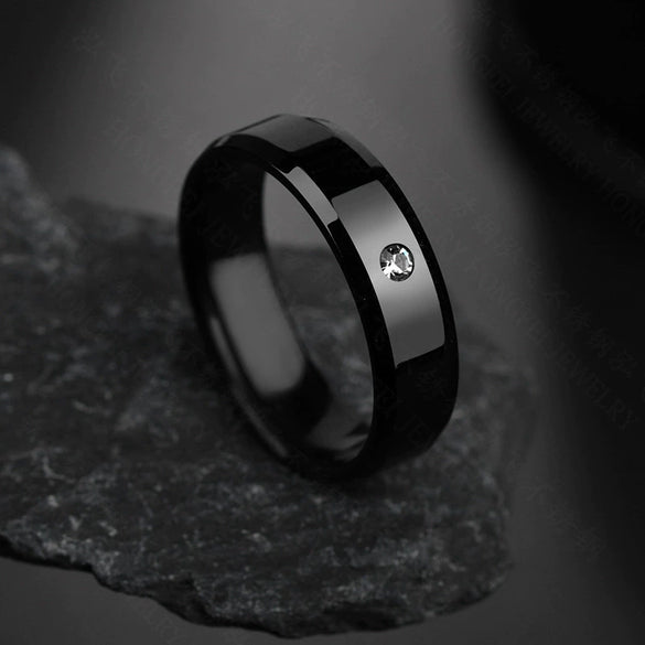 Wholesale Fashion Stainless Steel Geometric Electroplated Ring For Lovers And Unisex