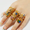 Wholesale Fashion Stainless Steel Geometric Line Opening Adjustable Ring With Electroplating Treatment For Women