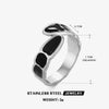 Wholesale Fashion Stainless Steel Geometric Opening Ring For Women Electroplated With 18K Gold