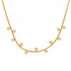 Wholesale Fashion 316L Stainless Steel Geometric Round Diamond 5A Zircon Electroplating Necklace For Women