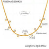 Wholesale Fashion 316L Stainless Steel Geometric Round Diamond 5A Zircon Electroplating Necklace For Women