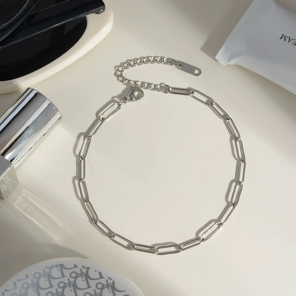 Wholesale Fashion Stainless Steel Goldplated Nonfading Geometric Anklets For Women