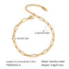 Wholesale Fashion Stainless Steel Goldplated Nonfading Geometric Anklets For Women