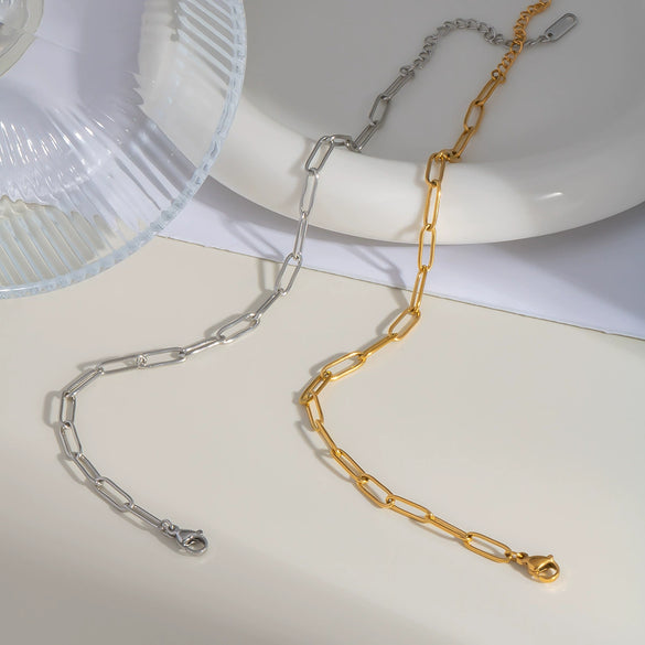 Wholesale Fashion Stainless Steel Goldplated Nonfading Geometric Anklets For Women