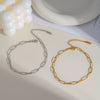 Wholesale Fashion Stainless Steel Goldplated Nonfading Geometric Anklets For Women