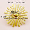 Wholesale Fashion Stainless Steel Goldplated Sunflower Rings For Women With Cut Out Design