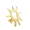 Wholesale Fashion Stainless Steel Goldplated Sunflower Rings For Women With Cut Out Design