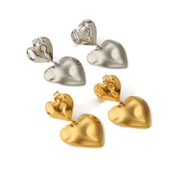 Wholesale Fashion Stainless Steel Heart Earrings