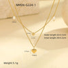 Wholesale Fashion Stainless Steel Heart Shape Electroplated Women's Necklace