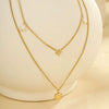 Wholesale Fashion Stainless Steel Heart Shape Electroplated Women's Necklace