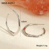 Wholesale Fashion Stainless Steel 18K Gold Plated Geometric Ushaped Women's Ring Earrings