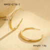 Wholesale Fashion Stainless Steel 18K Gold Plated Geometric Ushaped Women's Ring Earrings