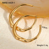 Wholesale Fashion Stainless Steel 18K Gold Plated Geometric Ushaped Women's Ring Earrings
