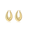 Wholesale Fashion Stainless Steel 18K Gold Plated Geometric Ushaped Women's Ring Earrings