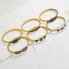 Wholesale Fashion Stainless Steel 18K Goldplated Rhinestone Infinite Symbol Fourleaf Clover Geometric Bracelet Jewelry