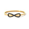 Wholesale Fashion Stainless Steel 18K Goldplated Rhinestone Infinite Symbol Fourleaf Clover Geometric Bracelet Jewelry