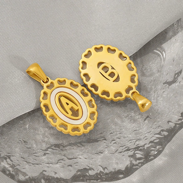 Wholesale Fashion Stainless Steel Letter Pendant Necklace With Electroplating Treatment
