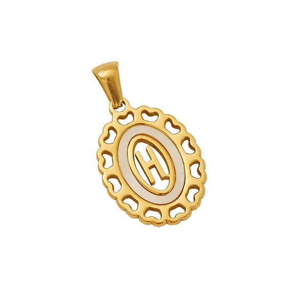 Wholesale Fashion Stainless Steel Letter Pendant Necklace With Electroplating Treatment