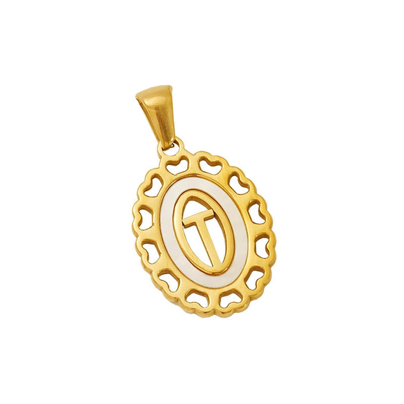 Wholesale Fashion Stainless Steel Letter Pendant Necklace With Electroplating Treatment