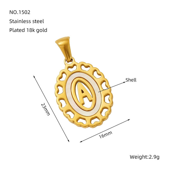 Wholesale Fashion Stainless Steel Letter Pendant Necklace With Electroplating Treatment