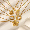 Wholesale Fashion Stainless Steel Necklace With Heart Shaped Love Pendant Light Luxury Style Pvd Furnace Real Gold Electroplated For Women