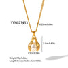 Wholesale Fashion Stainless Steel Necklace With Heart Shaped Love Pendant Light Luxury Style Pvd Furnace Real Gold Electroplated For Women