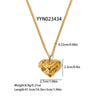 Wholesale Fashion Stainless Steel Necklace With Heart Shaped Love Pendant Light Luxury Style Pvd Furnace Real Gold Electroplated For Women