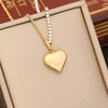 Wholesale Fashion Stainless Steel Necklace With Multi Color Oil Drop Heart Shaped Pendant And Temperament Clavicle Chain